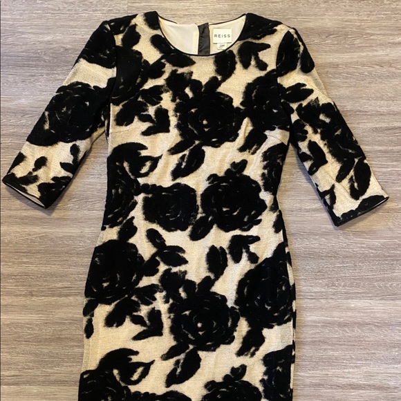reiss metallic dress